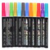 Garneck 12pcs Ergonomic Design Marker Pens Dual-line Fluorescent Tips, Portable Paint Marker Pens Made of Sturdy Abs Material, for DIY Painting and Drawing on Most Surfaces