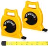 Garneck 2 Pcs Kids Tape Measure: Yellow Retractable Measuring Tool with Inch Centimeter Scale for Preschool Math Classroom Home Learning and Pretend Builder Play