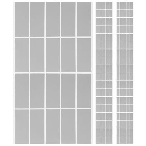 Garneck 50 Sheets Rectangle Scratch Off Stickers Self-Adhesive Paper Labels for Prize Reveal and Events, Silver Color with Easy Application and Personal DIY Features, 2.4x1 Inch Size