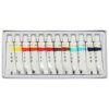 Garneck Traditional Chinese Ink Painting Set with Plastic Brushes and Fine Ink Landscape Painting Pigment for Creative