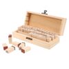 GAROZATION Wooden Alphabet Stamps Set Imprints and Flexible Combination 42pcs with Numbers and Symbols for Card Making and Creative Craft Projects