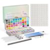 Garvee 100 Colors Watercolor Paint Set for Kids & Adults – Metallic Pearlescent Paints – Portable Travel Art Kit with Brushes, Water Pens & Accessories – Ideal for Beginners & Artists