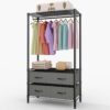 Garvee Freestanding Clothes Rack with Drawers and Adjustable Shelves