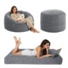 Garvee Giant Bean Bag Chair Bed 4FT Convertible Bean Bag Couch to Mattress