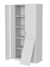GarveeHome Storage Metal Cabinet 71 in with Doors and Shelves Adjustable Adjustable Feet and Lock Tall Storage Cabinet for Pantry Garage Craft Bedroom Office