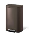 GarveeTech 13 gal Metal Kitchen Trash Can with Lid, Step-on Soft Close Garbage Bin with Inner Bucket