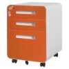 GarveeTech 3 Drawer Metal File Cabinet with Lock, Fully Assembled Mobile Rolling Organizer