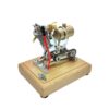 Gasoline Engine Model Kit, H09 Mini Single-Cylinder 4-Stroke Air-Cooled Internal Combustion Engine Model with 45° Angle Pedal Start for STEM Learning & Physical Experiment Demontration