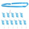GATHINESS 12pcs Blue Ribbon Dance Wands for Lightweight and Portable Rhythmic Gymnastics Twirling Sticks with Steel Rods, for Classroom and Dance Activities
