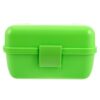GATHINESS Portable 2-layer Plastic Tool Organizer Box for Fishing, Compact Tackle Case with High Visibility Light Green Color, for Youth Fishing Excursions and Travel