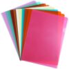Gatuida 16pcs A4 Plastic L Type File Folders Document Folders Multi-Functional Use Fold-Resistant File Protectors for Homes and Classrooms