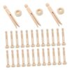 Gatuida Small Wooden Clothespins for Crafts 110mm Round Rustic Country Wood Pegs with Smooth Grain Surfaces Easy to Use for Painting and Creative Projects