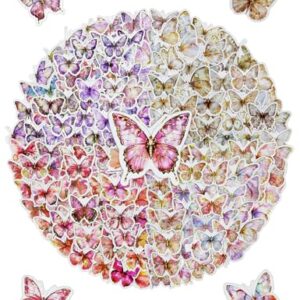 GAUENEEN 200 PCS Butterfly Stickers Pack, Waterproof Small Butterfly Stickers for Scrapbook Supplies Junk Journal Bullet Journal Planner Laptop, Gift for Teens, Adults (4 Colors)
