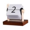 Gcljlmy Desk Calendar Desktop Ornament Stable Creative Vintage Sturdy Flip Calendar for Shop Home School Countertop