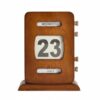 Gcljlmy Desktop Calendar Display Oak Wood Desk Decor Vintage Look Day Month Organizer Adjustable Office Suitable