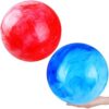 GCQJOQ 2 Pcs Playground Balls for Kids 15 Inch Marbleized Inflatable Bouncy Balls for Giant Dodgeballs Beach Rubber Kickballs Water Balls Indoor Outdoor Balls Games