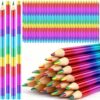 Gdotmely 96 Pieces Rainbow Colored Pencils, 4 in 1