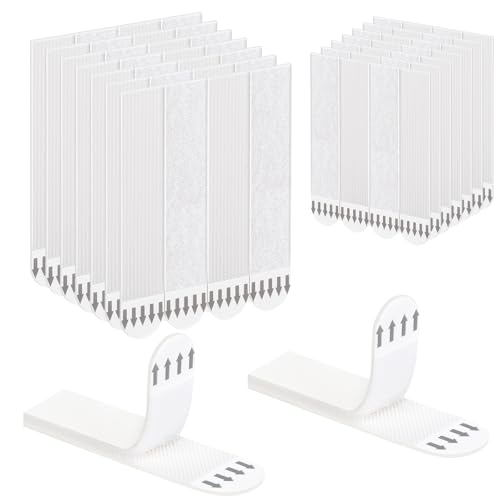 GDSZ LAERSI Picture Hanging Strips 72 Pairs (144 Strips) Removable Adhesive Hook and Loop Wall Strips, Frame Stickers No Nails for Home Decor Wall Posters Damage Free Hanging Picture Hangers