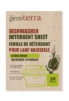 Gecoterra Biodegradable Dishwasher Detergent – 120 Sheets = 120 loads – Eco-Friendly Lemon-Scented Sheets – Sustainable Alternative to Liquid Pods & Tablets (Economy Pack)