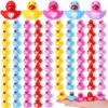 Gejoy 100 Pcs Mini Jesus Loves You Rubber Ducks Bulk, Colorful Christian Ducks Religious Party Favor Gifts for Church Supplies, Sunday School Rewards, Bag Fillers