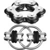 Gejoy Fidget Toy Set Include Six Roller Chain Fidget and Key Flippy Chain Stress Reducers for Autism Stress and Anxiety Relief (Black)