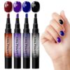 Gel Nail Pens - 4 Piece Halloween DIY Manicure Supplies for Beginners