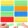 Gemscream 48 Pcs Textured Sensory Stickers Silicone Adhesive Sensory Strips Bulk Calming Fidgets for Classroom Prizes Goodie Bag Stuffers, Quiet ADHD Tools for Autism, Back to School Supplies Gifts