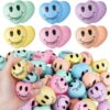 Gemscream 60 Pack Stress Balls Mini Foam Ball Relief Squeeze Toys with Motivational Quotes for Teens Adults Fidget Anxiety Anger Relief at Work School Home Classroom Prizes Bulk (Happy Heart)