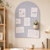GENDLTHIJ Cork Board Alternative Felt Strip Board 6-Pack 11.8"x11.8", Office Pin Board with Push Pins, Adhesive Install for Bedroom Door & Home Office,Classrooms(Gray)