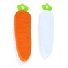 Generic 2 Pcs Multi-Functional Plastic Cleaning Brushes with Soft Bristles, Lightweight Carrot Shape Dust Brush Set for Kitchen and Household Use Random Color
