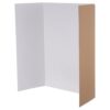 Generic 4pcs White Trifold Presentation Board 24x16 Inch Lightweight Portable Corrugated Paper Display Board for School Projects and Classroom Events