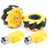 Generic Mecanum Wheel Smart Robot Car Wheel Robot Car Mecanum Directional 80mm Rubber Coated Smooth Running Better Grip 4WD Translation Drift with TT coupli