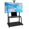 Generic Mobile TV Stand with Wheels & Laptop Shelf for 50 to 200 Inch Screens Swivel TV Shelf Max Load Up to 660-Pound Height Adjustable