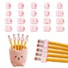 Generic Numbered Pencil Toppers for Teachers-20PCS Pink