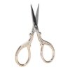 Generic Sewing Scissors Stainless Steel Mini Shears for Embroidery and Crafts Suitable for Students 1pc (golden + scissors)