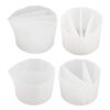 Generic Split Cups for DIY Paint Pouring, 4 Styles Reusable Silicone Cups for Art Projects, Safe for Kids, MultiPurpose Design