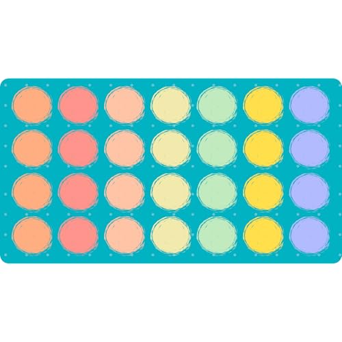 Genki - Classroom Rug for Kids - Education Classroom Carpet for Children - Colorful Seating Area - Large Elementary Classroom Rugs - Kids Seating for School Playroom | 6'6"x12