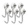 Genérico Magnetic Cruise Hooks, Swivel Black Magnet for Multi-Scene Hanging(Sliver 6pcs)