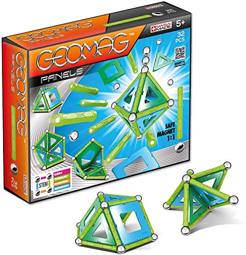 GEOMAG Magnetic Toys | Magnets for Kids | STEM-endorsed Educational Building Set for Creativity & Learning Fun | Swiss-made | Age 5+ PANELS 32-piece