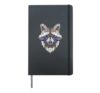 Geometric Raccoon Polygon Art Art Hardcover Journal, Black