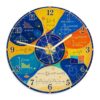 Geometric Shapes Wall Clock, Mathematical Educational Formulas Graphs None Blue Round Wall Clock for Garage Game Room Outdoor Decoration 11.6x11.6 Inches