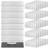 Geosar 50 Pcs Silver Blank Name Tags 1 x 3 Inches ID Name Badges with Pin