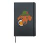 German Dachshund Oktoberfest Bavarian Weiner Sausage Dog Hardcover Journal, Black
