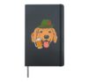 German Golden Retriever Bavarian Oktoberfest Dog Men Women Hardcover Journal, Black