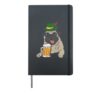 German Pug Oktoberfest Bavarian Dog Lover Owner Men Women Hardcover Journal, Black
