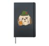 German Shih Tzu Oktoberfest Bavarian Dog Owner Men Women Hardcover Journal, Black