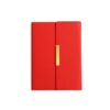 GESJKR Triple Fold Lap-buckle Notebook Business Notepad Leather Bound(white-Dinosaur Doodle4)
