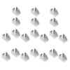 GETAJGHSD 30pcs Heavy Duty Iron Shelf Clips for Metal and Wood Shelves Tool-Free Adjustment, Modular Multilayer Storage Bracket Supports Clips for Office and Document Organization, Silver