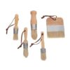 GETAJGHSD Professional Wax Painting Brush Set Flat and Pointed Brushes and Pig Bristle Bristles 5pcs with Beech Wood Handles for Furniture Refinishing, Door and Cabinet Wax Application