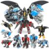 Getatoy Dinosaur Transforming Robot Toys: 4-in-1 STEM Figure Robot Dinosaur Toys for Kids 3-8 Transform Toy Birthday Gifts for Boys Girls Age 8 9 10 Years Old